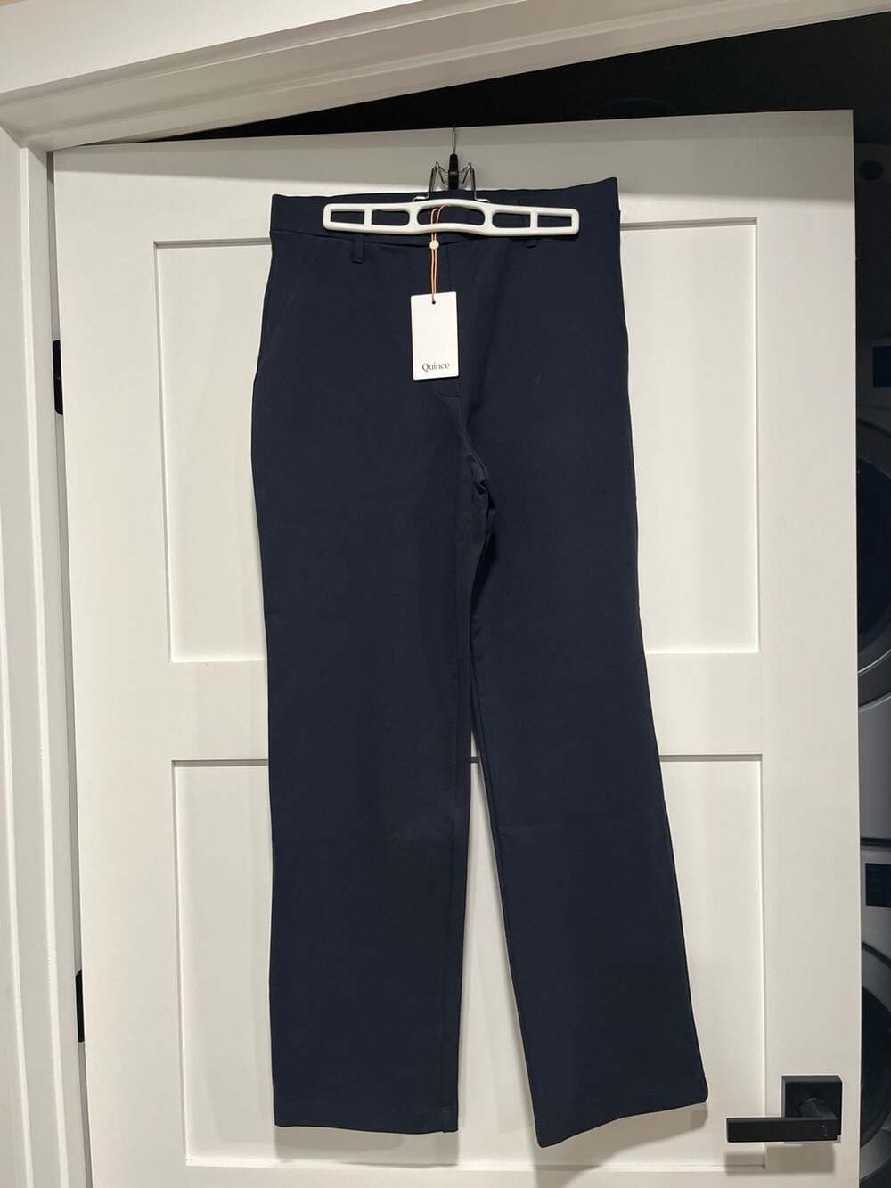 Quince Ultra-Stretch Ponte Straight Leg Pants Navy Size M
